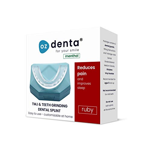 2 x Menthol Férula dental de descarga nocturna, anti bruxismo (rechinar los dientes), trastornos del ATM