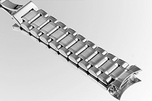 20 mm Correas de Reloj Metal sólido de Acero Inoxidable de Tipo Pesado con ambas Curvas y Rectas Termina Estilo de ostras