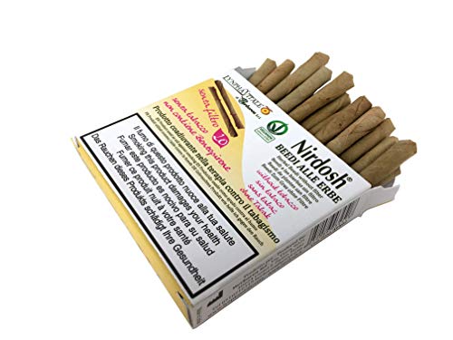 20 Paquetes de cigarrillos de hierbas Nirdosh sin filtro – Programa para dejar de fumar – remedio contra el humo sin nicotina, tabaco – paquetes de 20 cigarrillos cada uno - Dispositivo médico EU