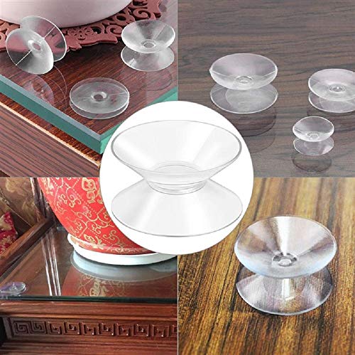 20 Pcs de 30mm, Ventosas de Doble Cara Para Cristales,Ventosas Para Cristal,Ventosa Acuario, Ventosa de Plástico 30mm, Ventosa Transparente,Ventosa Para Cristal,Ventosa Para Mesa de Cristal.