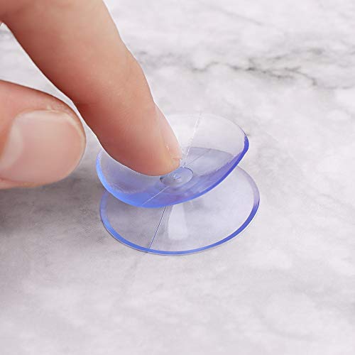 20 Pcs de 30mm, Ventosas de Doble Cara Para Cristales,Ventosas Para Cristal,Ventosa Acuario, Ventosa de Plástico 30mm, Ventosa Transparente,Ventosa Para Cristal,Ventosa Para Mesa de Cristal.