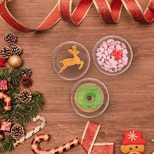 20 Piezas Bolas Navidad, Bolas Plástico Transparente Bolas Redondas, para árbol Navidad, Decoración, Caja Dulces, Decoración Regalo, 7 cm