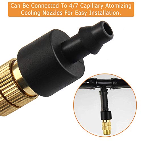 20 Piezas Boquilla Latón Ajustable, Boquilla Atomizadora, Boquillas de Nebulización de Cobre Apto para Sistemas de Manguera de Herramientas de Jardín