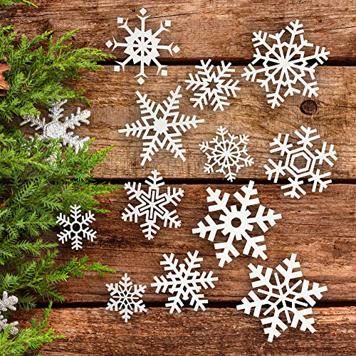 200 Pegatinas Decorativas de Copo de Nieve para Adorno Navideño – Accesorio de Decoración para Navidad – Articulo de Apoyo para Decorado de Festividad – Regalo y Ornamento Festivo para Ventanas