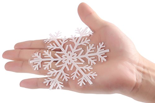 200 Pegatinas Decorativas de Copo de Nieve para Adorno Navideño – Accesorio de Decoración para Navidad – Articulo de Apoyo para Decorado de Festividad – Regalo y Ornamento Festivo para Ventanas