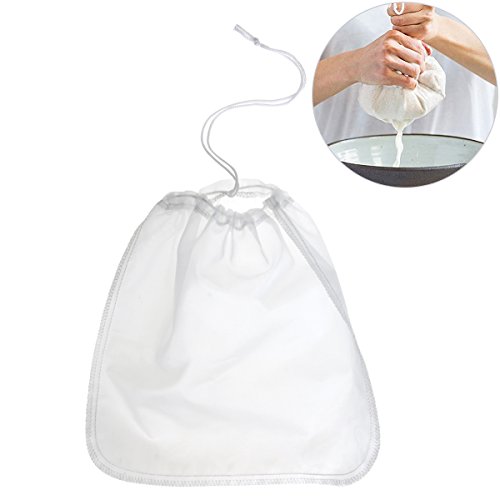 200μm Nut milk bag,OUNONA bolsa para hacer leches vegetales,bolsa para hacer queso, zumos vegetales, arroz, semillas.etc,100% Nylon Perfecto como colador