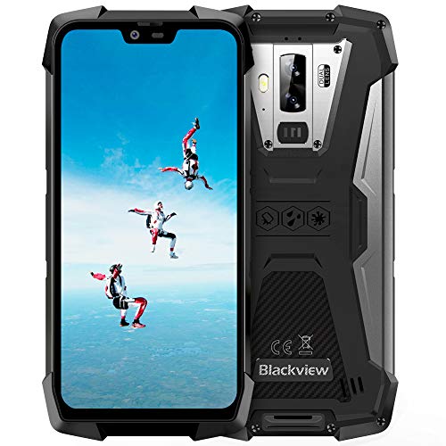 【2020】 Blackview BV9700 Pro Moviles Resistentes Android 9.0 Helio P70 Dual SIM 4G, 6GB RAM+128GB ROM, 16MP+8MP+16MP, 5.84” FHD+Visión Nocturna Rugged Phone, Pulsómetro/Medidor de Calidad de Aire-Gris