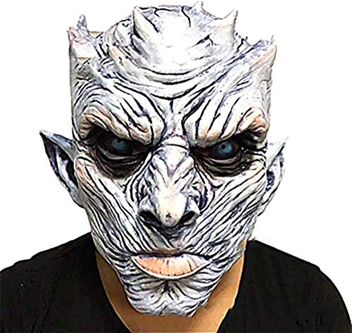 2021Halloween Partido decoración de Halloween la noche de Halloween Rey máscara del fantasma hombres espeluznante de Halloween Máscara de Halloween partido de la película blanca andadores máscara cosp