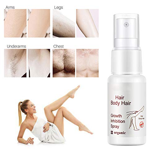 20ml Inhibidor de pelo sin dolor del crecimiento del pelo detener el rociado Depilación spray no irritante para la eliminación del vello facial Inhibidor de la pierna del brazo Hombres Mujeres