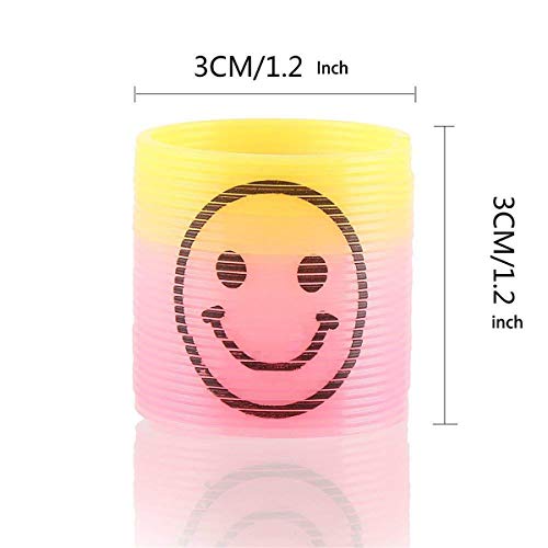 24 Piezas Mini Juguetes de Muelle de Arco Iris, Mágico Colorido Muelles Ideales para Cumpleaños Regalos de Fiestas Infantiles, Rellenar Bolsas de Fiesta, Calcetines de Navidad, Premios de Clase