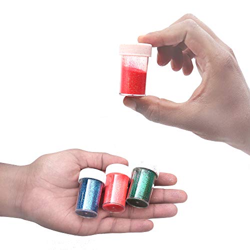 24 Piezas Purpurina Fina - 10g Purpurina Polvo - Purpurina para Uñas - Purpurina Manualidades - Decorar Purpurina para Uñas, Cara, Hacer Tarjetas - Polvo de Purpurina - Purpurina Maquillaje