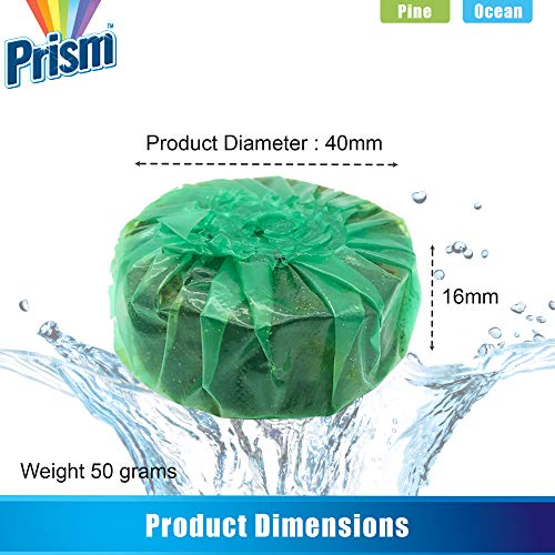 24 x Ambientador de inodoro Prism | Pastillas de 50g para el inodoro con duración de 14 días | Bloques para la cisterna con fragancia a océano y pino de