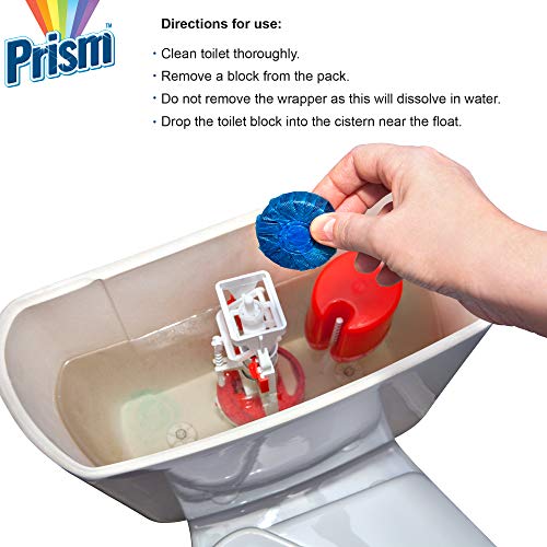 24 x Ambientador de inodoro Prism | Pastillas de 50g para el inodoro con duración de 14 días | Bloques para la cisterna con fragancia a océano y pino de