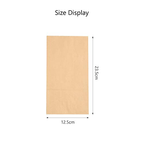 24pcs Bolsas de Papel Kraft Marrones,ZERHOK Bolsa de Papel de Regalo para Envolver Regalos Galletas Sándwiches Caramelos en Pascua San Valentín Navidad (23.5 * 12.5 * 8cm)
