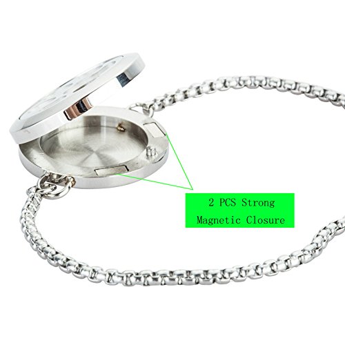 25 mm hacia la derecha pulsera – Difusor de aroma aceite esencial Animal joyas – acero inoxidable brazalete camafeo por jaoyu