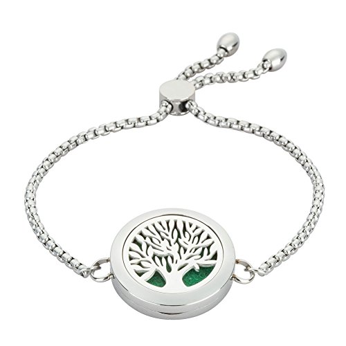 25 mm hacia la derecha pulsera – Difusor de aroma aceite esencial Animal joyas – acero inoxidable brazalete camafeo por jaoyu