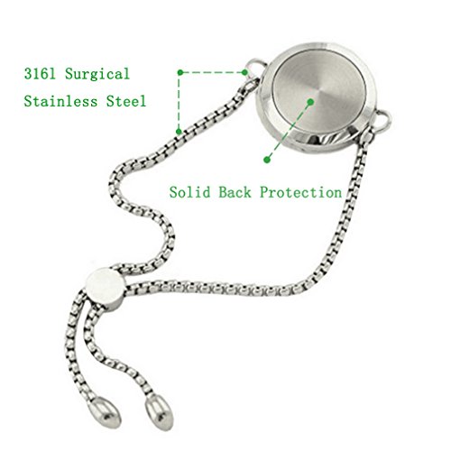 25 mm hacia la derecha pulsera – Difusor de aroma aceite esencial Animal joyas – acero inoxidable brazalete camafeo por jaoyu
