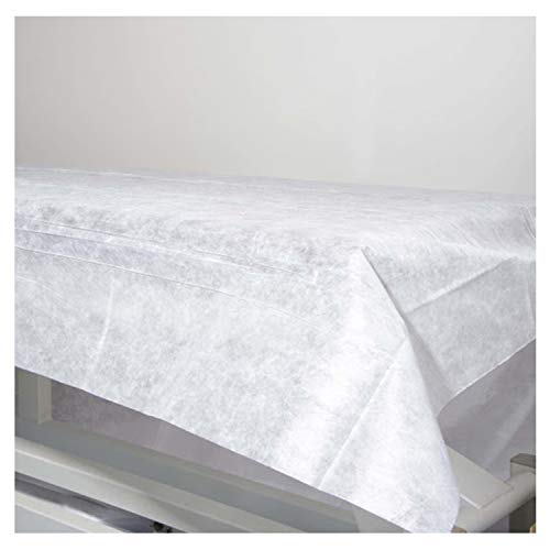 25 Sábanas Desechables NO Ajustables de NO Tejido 100% Reciclables de 80X200. Impermeable e Hipoalergénico. Ideal para camas, camillas de masaje, cama hospital. Fabricado en España.