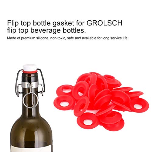 25 Unids Rojo Silicona Grolsch Juntas para Swing Flip Top Botella Home Brew Botellas de cerveza Sellos