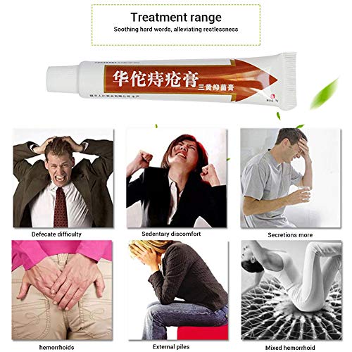 25g Hua Tuo hemorroides pomada planta a base de hierbas naturales crema para las hemorroides crema anal para las hemorroides internas Pilas de fisura anal externa