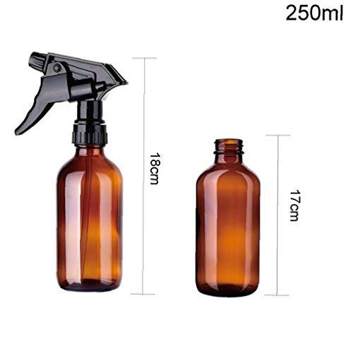 2pcs De Vidrio Ámbar Botella Del Aerosol Botella Embalaje De Boston Con Negro Atomizador Grande 8.5 Oz Recargable Del