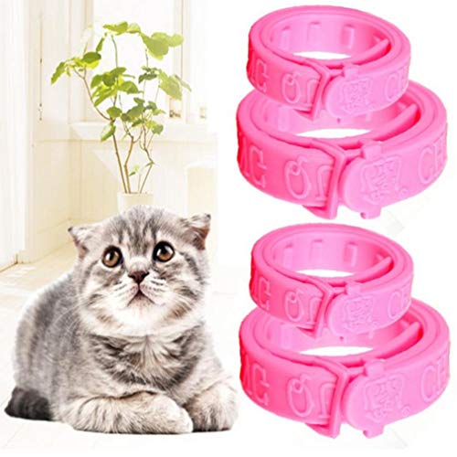 2pcs / Set Nuevo Collar de Moda único de la Novedad del Anillo del Cuello del Animal doméstico Deja lejos de pulga Mite Piojo Accesorios Animales Remedio