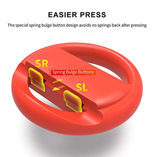 2pcs Volante para Nintendo Switch,Volante Plástico ABS para Nintendo Switch Joy-con Controladores Gusspower