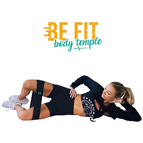 2u. Bandas de Resistencia/Hip Bands/Booty Band - Bandas de Tela elástica con Antideslizante para activación de glúteo. BE FT Body Temple