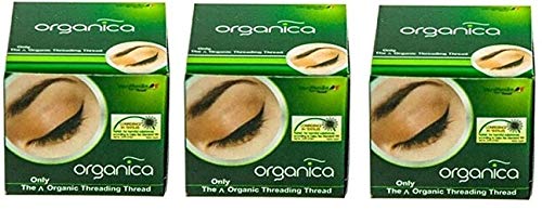 3 bobinas de hilo orgánico para enhebrar las cejas | hilo de algodón orgánico orgánico | Hilos de algodón antibacteriano | depilación facial