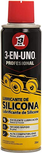 3 EN UNO Profesional 34468 - Lubricante de silicona en Spray- 250 ml, Color Amarillo/Negro