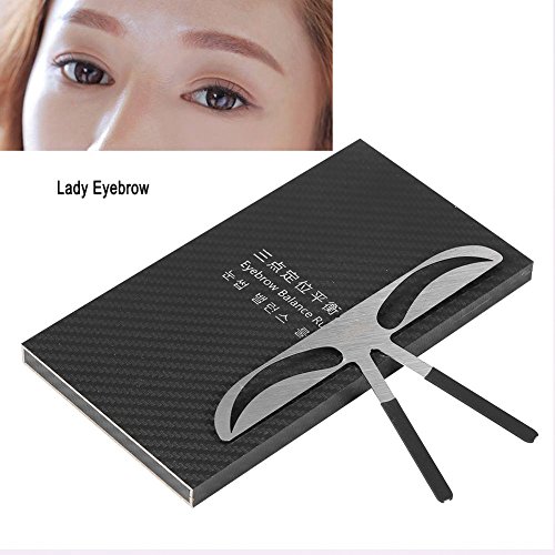 3 Estilos Regla de Ceja Plantilla Combinación Ceja Striker Pinza Herramienta de Medición de Cejas (Cejas de Mujeres)