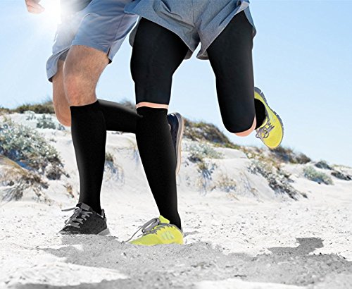 3 Par Calcetines de Compresión, para hombre y mujer, deporte, running, correr, varices, circulación sanguínea, recuperación, embarazo, vuelos, dolor de espinillas y piernas