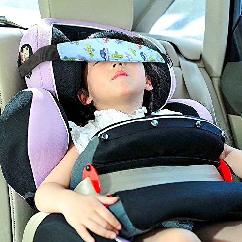 3 pcs soporte de cabeza para niños, Rymall Sujeta Cabezas Coche para Niños, Arnés Cinturón Ajustable de Seguridad Fijación Protección de Cabeza Posicionador de Asientos del Sueño