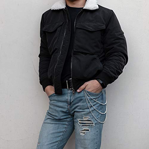 3 Piezas Cadenas de Jeans Cadena de Billetera Cadena de Bolsillo Cadenas de Cinturón Cadena de Pantalones de Hip Hop con Cierres de Pinza de Langosta para Llaves, Billetera, Pantalones Vaqueros