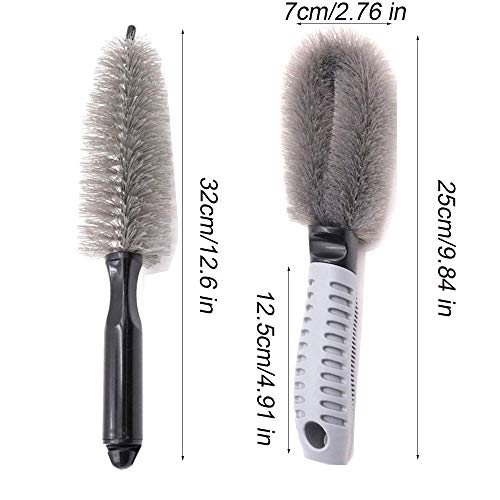 3 Piezas Cepillo de Limpieza para Rueda de Coche, Automóvil Herramienta de Limpieza de Llantas, Cepillo de Rueda de Aleación de Automóvil, para Coche Moto Camión Bicicleta