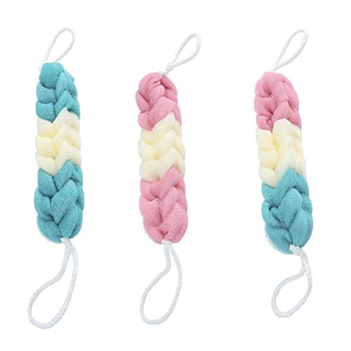 3 piezas de tiras de baño largas, baño creativo, toalla de ducha, exfoliante corporal, accesorio de baño para baño, baño casero