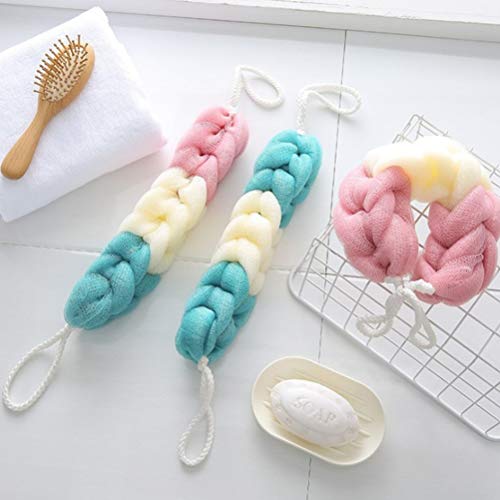 3 piezas de tiras de baño largas, baño creativo, toalla de ducha, exfoliante corporal, accesorio de baño para baño, baño casero