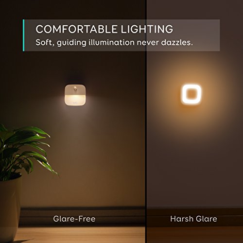 [3 unidades]Eufy Lumi luz de noche, luz nocturna LED blanco con sensor de movimiento para dormitorio, baño, cocina, pasillo, escaleras, energéticamente eficiente, compacto
