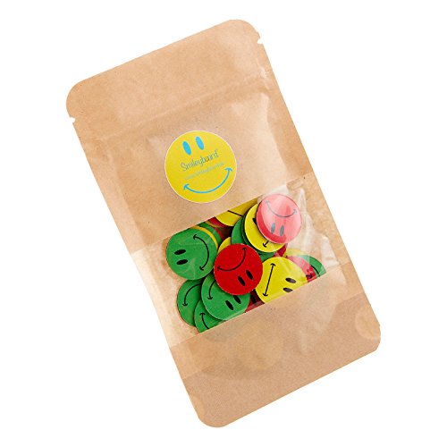 30 Multicolor Smiley Imanes (10 gruene Smileys sonriendo/10 amarillas Neutral Smileys/10 rojos Terrible Smileys)/diámetro 2 – 10 cm/por ejemplo para praese ntationen, Formación, proyecto trabajo, clases.. Durchmesser = 2cm