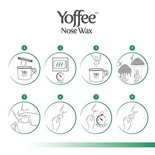 30 Sticks Yoffee Nose Wax el Original - Depilación nariz y orejas, sistema aplicadores de cera para microondas, limpio, rápido y fácil de aplicar.