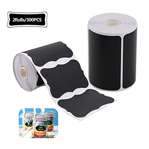 300 etiquetas de pizarra, impermeables, reutilizables, etiquetas de pizarra, etiquetas de alimentos, etiquetas para tarros,ideas de almacenamiento de cocina (rectangular/forma irregular)