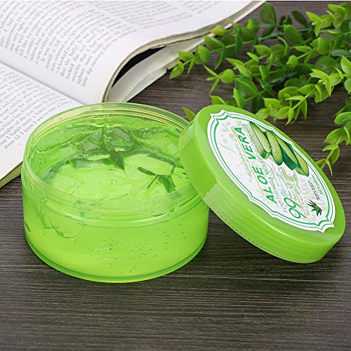 300g Organic Aloe Vera Gel - Hidratante para rostro y cuerpo, Hidrata la piel dañada, Ideal para pieles secas y estresadas y quemaduras solares, Acné