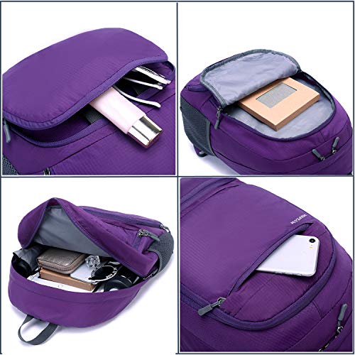 30L ligero Packable mochila, mrplum Unisex Durable resistente al agua práctico mochila para viajes y deportes al aire libre (Púrpura)