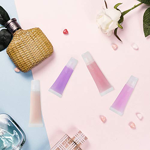30PCS de Tubos de Brillo Labial de 10 ml, 15 ml, Tubos cosméticos vacíos rellenables,Base de Brillo Labial Bricolaje con Bolsa de Almacenamiento para Maquillaje con jeringa de plástico de 10 ml.