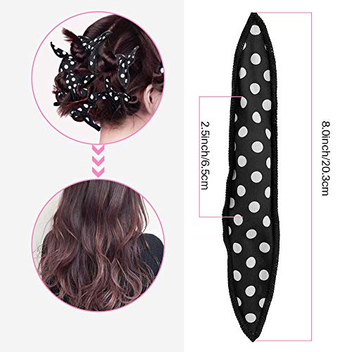 30pcs Flexible Espuma de rulos de esponja, Sin calor Rizadores cabello Almohada mágica Rodillos suaves Cuidado del cabello Herramientas bricolaje para peinar cómodas dormir