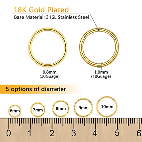 316L Acero Inoxidable Piercing Nariz Anillo Aros Cartilago Septum Labio Helix Tragus Ceja Piercing Oreja Piercing