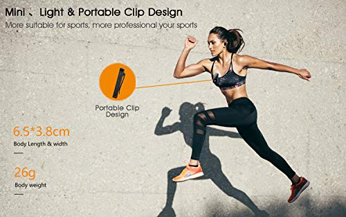 32GB Reproductor MP3 Bluetooth 4.2 Súper Ligero Gran Memoria Deportes IHOUMI Mp3 Player con Radio FM, Grabación de Voz, Podómetro,E-Book, Soporte SD USB TF hasta 128 GB Tarjeta