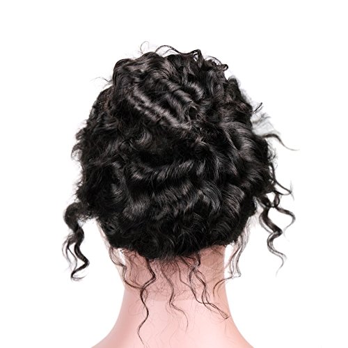 360 Cierre Frontal Con Bebé De Pelo Rizado De La Onda Profunda Pre - Desplumados, Free Parte Real Brasileño Virgen Pelo Sin Transformar Paquetes En Primer 12 Pulgadas