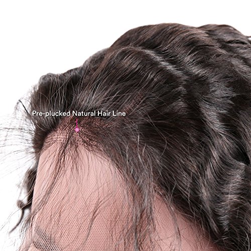 360 Cierre Frontal Con Bebé De Pelo Rizado De La Onda Profunda Pre - Desplumados, Free Parte Real Brasileño Virgen Pelo Sin Transformar Paquetes En Primer 12 Pulgadas