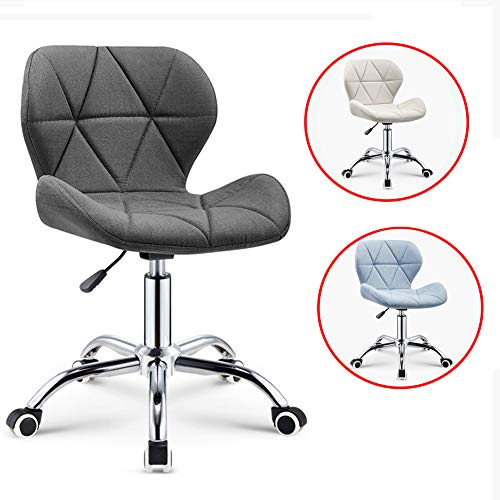 360° Cojín Giratorio Ajustable para Masaje De Tatuaje, Color Negro, con Respaldo Y 5 Ruedas De Bloqueo Impermeable para Trabajo Estudio Oficina Clínica,Gray